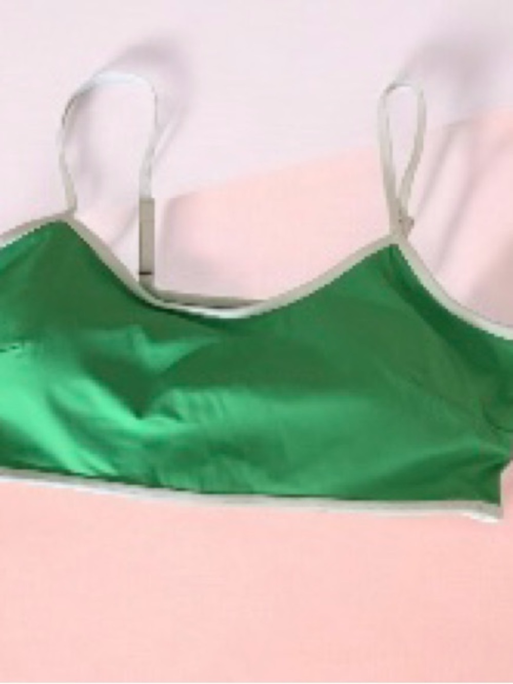 JoyLab Green Bralette with Light Contrast Trim